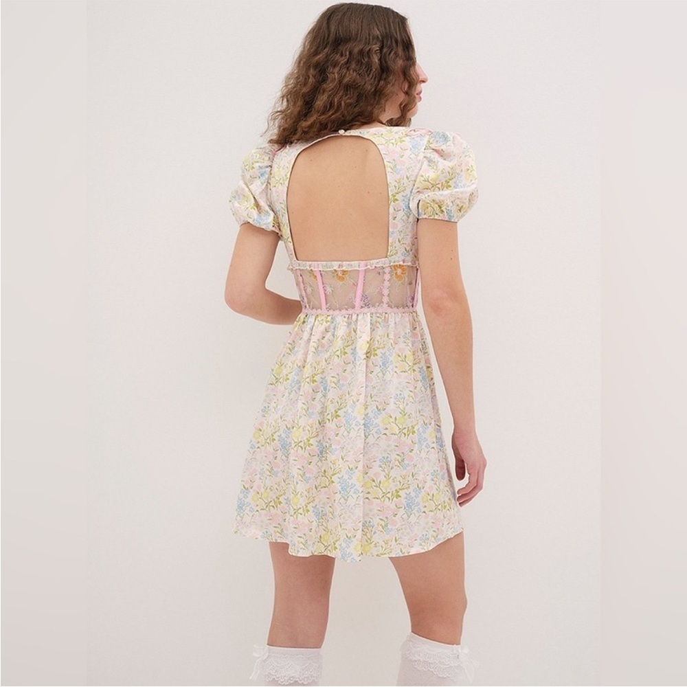 FOR LOVE & LEMONS Glitter Garden Cap Sleeve Dress - Picture 3 of 14